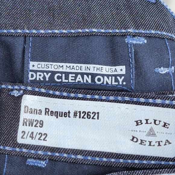Blue Delta Women's Dana Requet Custom Made Dark Smooth Denim Jean - Picture 4 of 6